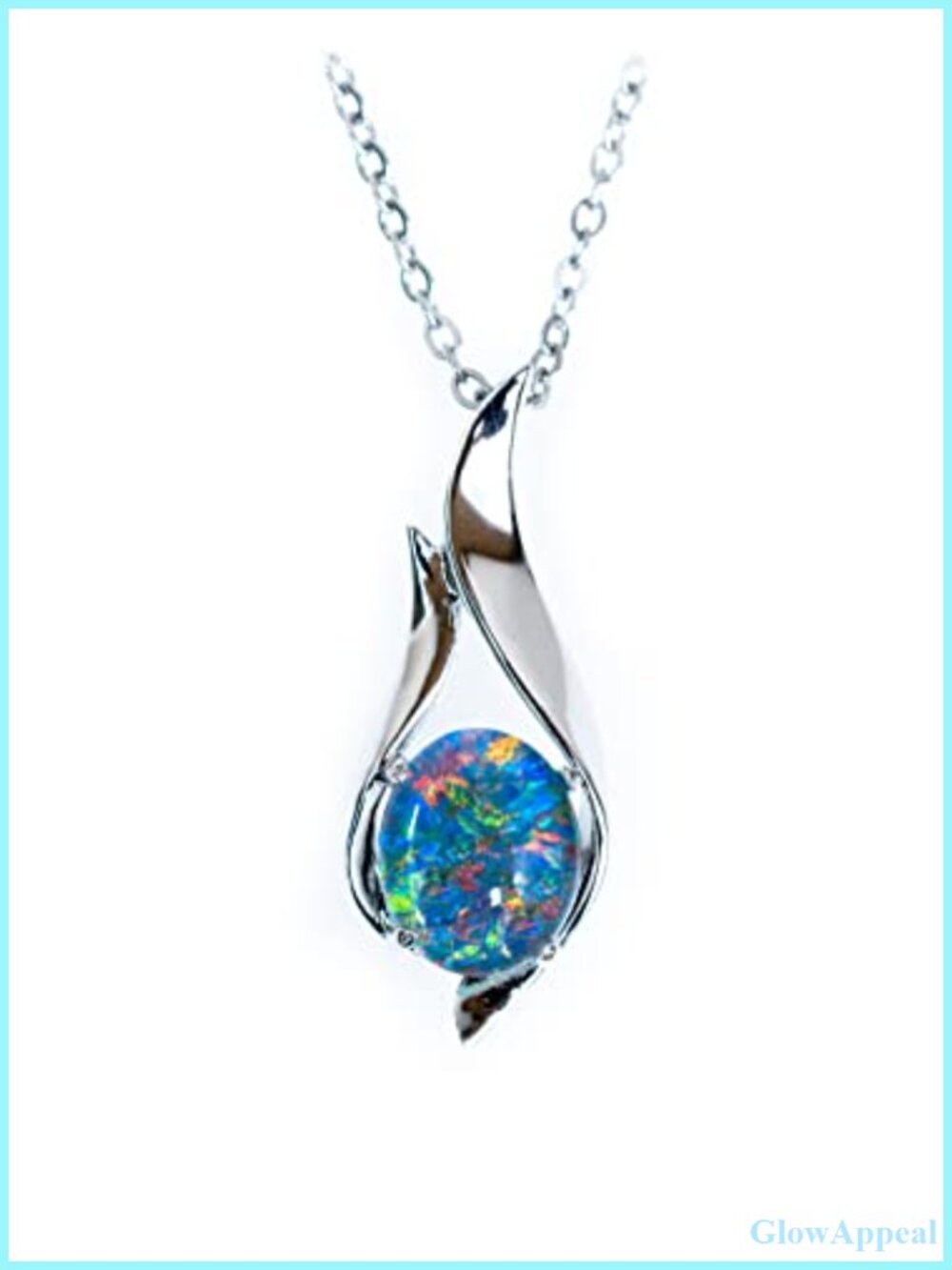 Australian Triplet Opal Pendant Necklace Sterling Silver Gold Plated 11x8mm